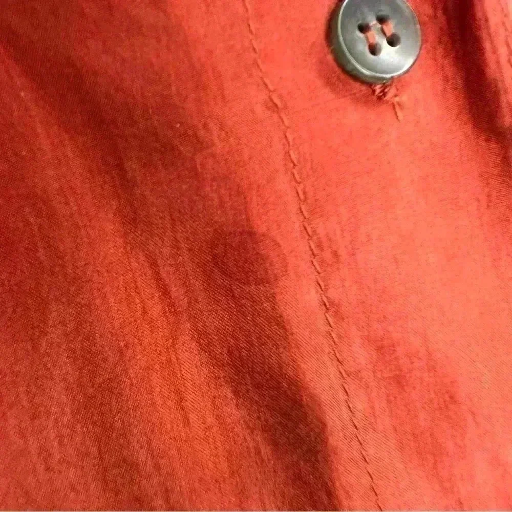 *Rare* 80’s/90’s Vintage Express silk burnt orange blouse. - Picture 3 of 12